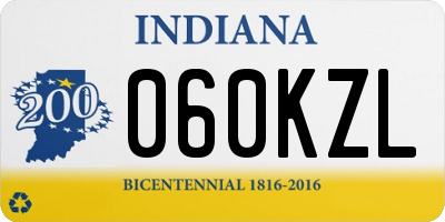IN license plate 060KZL