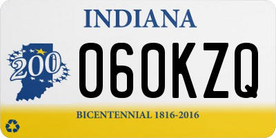 IN license plate 060KZQ