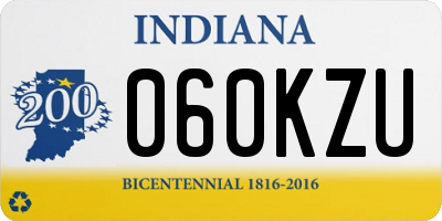 IN license plate 060KZU