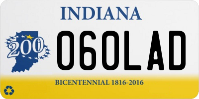 IN license plate 060LAD