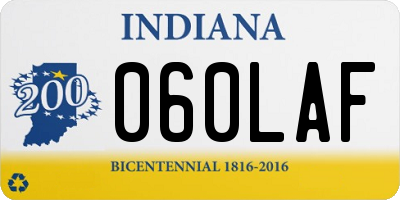 IN license plate 060LAF