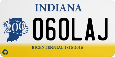 IN license plate 060LAJ