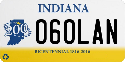 IN license plate 060LAN
