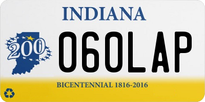 IN license plate 060LAP