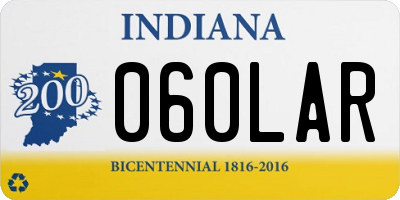 IN license plate 060LAR