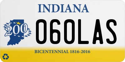 IN license plate 060LAS