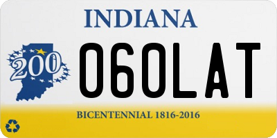 IN license plate 060LAT