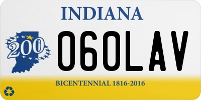 IN license plate 060LAV