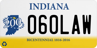 IN license plate 060LAW