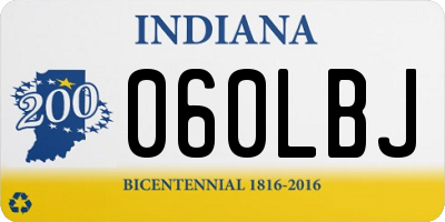IN license plate 060LBJ