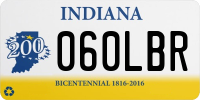 IN license plate 060LBR