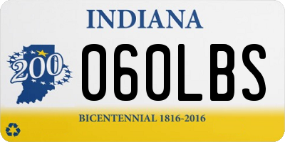 IN license plate 060LBS