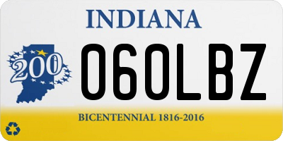 IN license plate 060LBZ