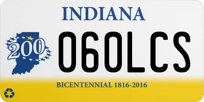 IN license plate 060LCS