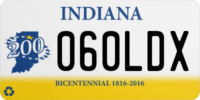IN license plate 060LDX