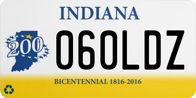IN license plate 060LDZ
