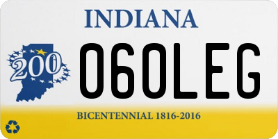 IN license plate 060LEG