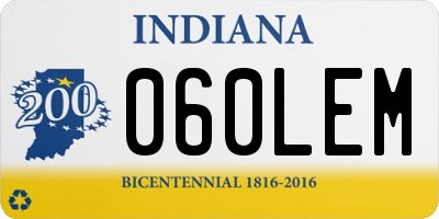 IN license plate 060LEM