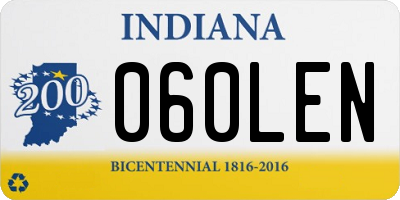 IN license plate 060LEN