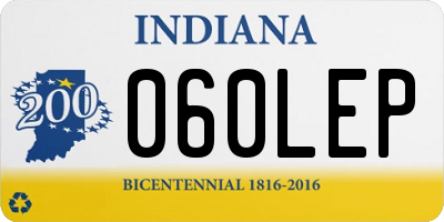 IN license plate 060LEP