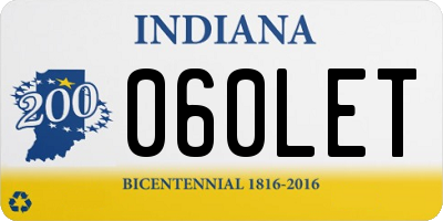 IN license plate 060LET