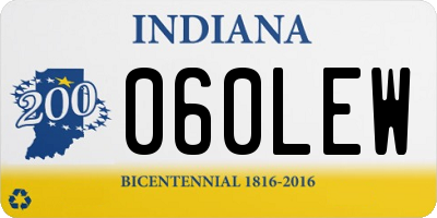 IN license plate 060LEW