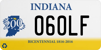 IN license plate 060LF