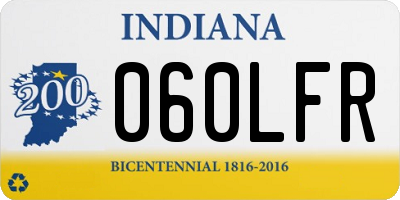 IN license plate 060LFR