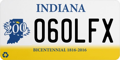 IN license plate 060LFX
