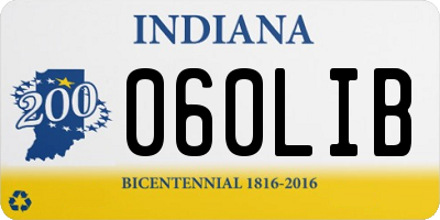 IN license plate 060LIB