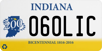IN license plate 060LIC