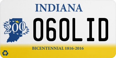 IN license plate 060LID