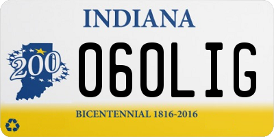 IN license plate 060LIG