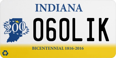 IN license plate 060LIK