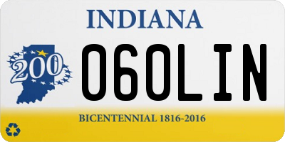 IN license plate 060LIN