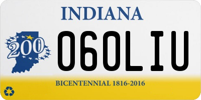 IN license plate 060LIU