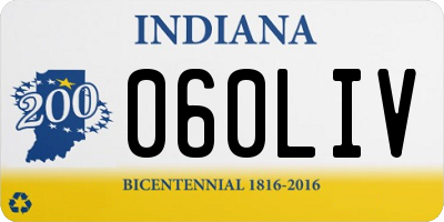 IN license plate 060LIV