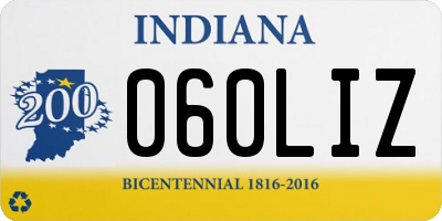 IN license plate 060LIZ