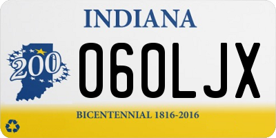 IN license plate 060LJX
