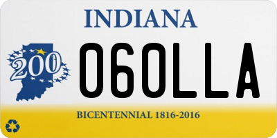 IN license plate 060LLA