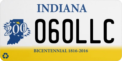 IN license plate 060LLC