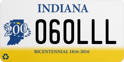 IN license plate 060LLL