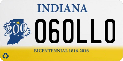 IN license plate 060LLO