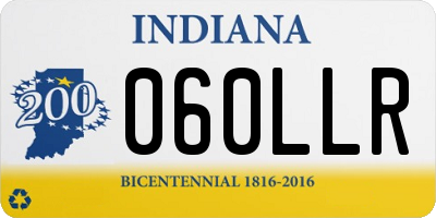IN license plate 060LLR