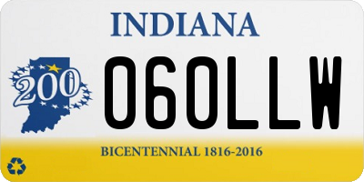 IN license plate 060LLW
