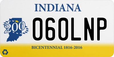 IN license plate 060LNP