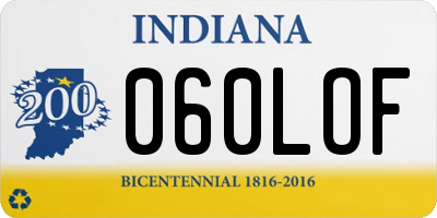 IN license plate 060LOF