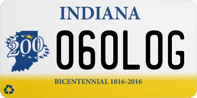 IN license plate 060LOG