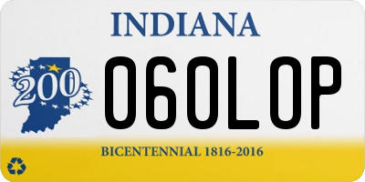 IN license plate 060LOP