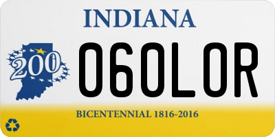 IN license plate 060LOR